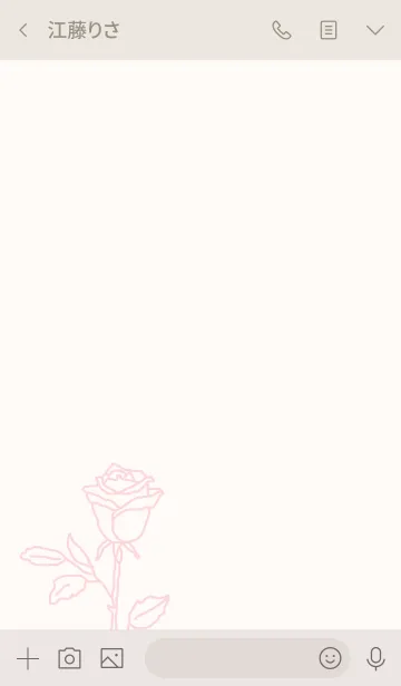 [LINE着せ替え] #flower* rose (pink gray)の画像3