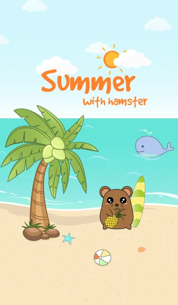 [LINE着せ替え] Hamster Summerの画像1