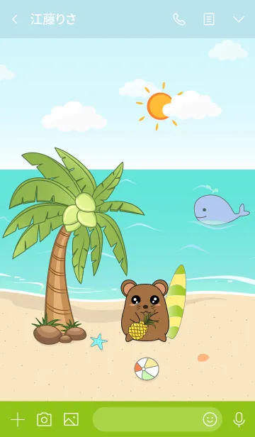 [LINE着せ替え] Hamster Summerの画像3