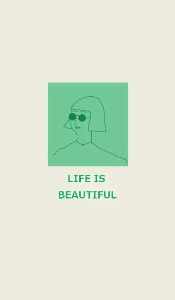 [LINE着せ替え] LIFE IS BEAUTIFUL =green=の画像1