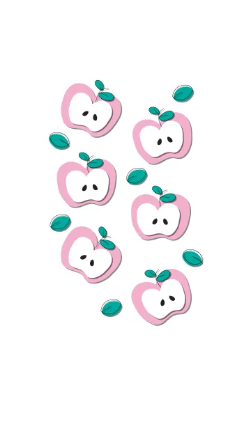 [LINE着せ替え] Yummy apples theme 8 :)の画像1