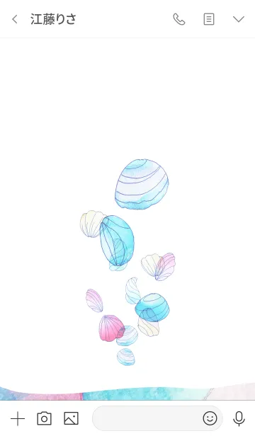 [LINE着せ替え] Seashell 貝殻の着せかえ。水彩の画像3