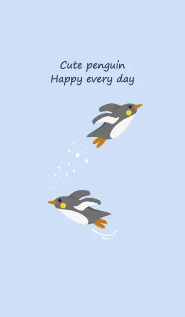 [LINE着せ替え] 無料水泳ペンギンの画像1