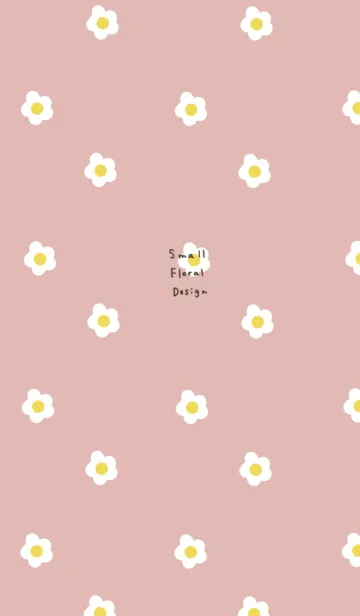 [LINE着せ替え] ピンクベージュと小花柄の画像1