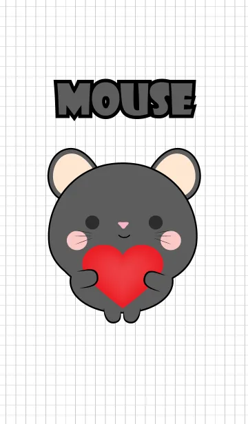 [LINE着せ替え] Mini Cute Black Mouse Theme (jp)の画像1