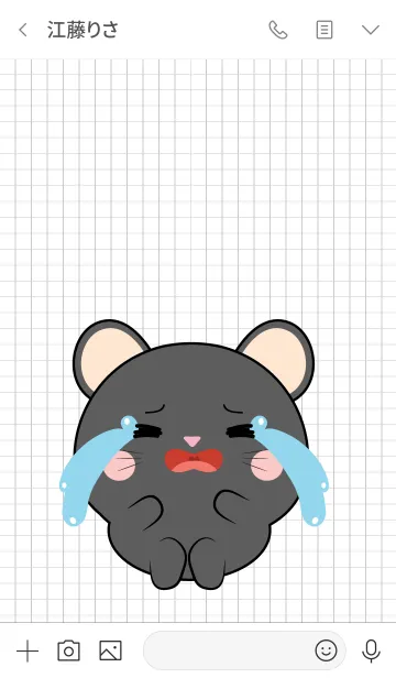 [LINE着せ替え] Mini Cute Black Mouse Theme (jp)の画像3