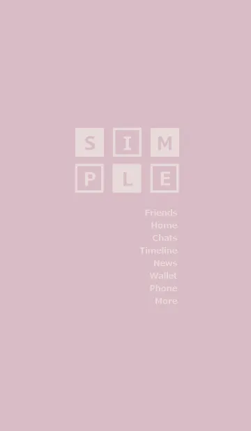 [LINE着せ替え] SIMPLE BOX =purple beige=の画像1