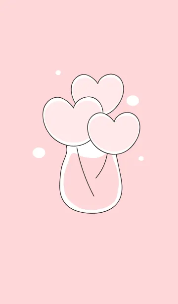 [LINE着せ替え] Heart flower in the vase 3の画像1