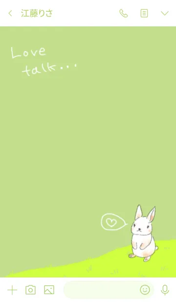 [LINE着せ替え] うさぎと綺麗なグリーンの画像3
