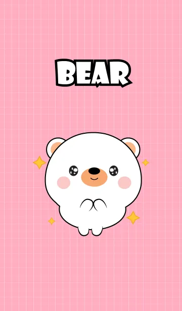 [LINE着せ替え] Mini Cute White Bear Theme (jp)の画像1