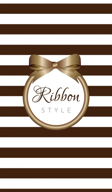 [LINE着せ替え] Ribbon Style-Brownの画像1