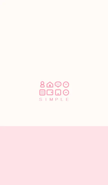 [LINE着せ替え] シンプル（beige pink)V.499の画像1