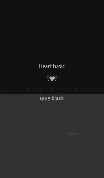 [LINE着せ替え] Heart basic グレー ブラックの画像1