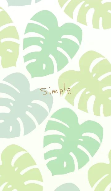 [LINE着せ替え] シンプルモンステラ13の画像1