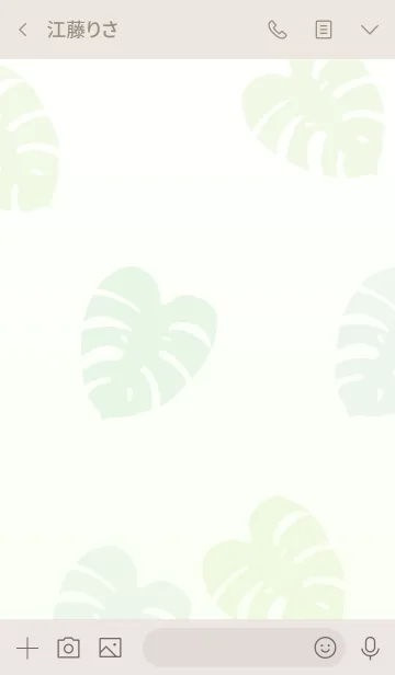 [LINE着せ替え] シンプルモンステラ13の画像3