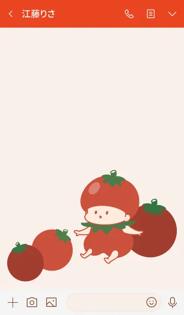 [LINE着せ替え] ぷちっとトマトちゃんの画像3