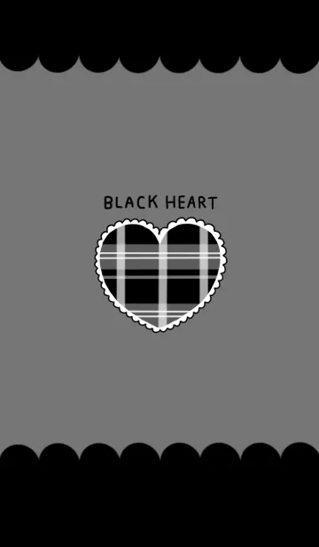 [LINE着せ替え] 黒ハート♡Black heartの画像1