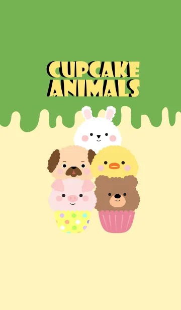 [LINE着せ替え] Cupcake Animals (jp)の画像1