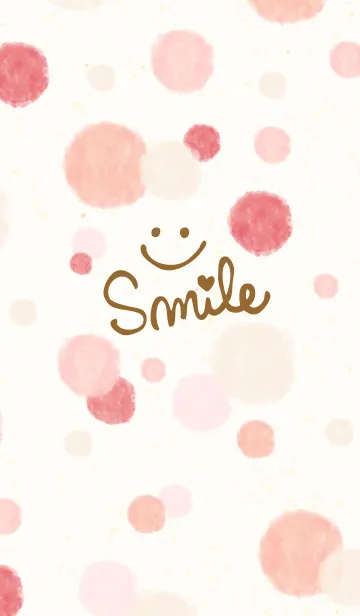 [LINE着せ替え] 水彩水玉5-スマイル27-の画像1