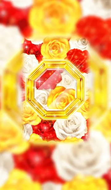 [LINE着せ替え] 幸運を集める「ゴールドオクトの花風水」の画像1