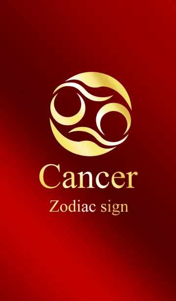 [LINE着せ替え] 蟹座 ゴールドレッド シンボルマークの画像1