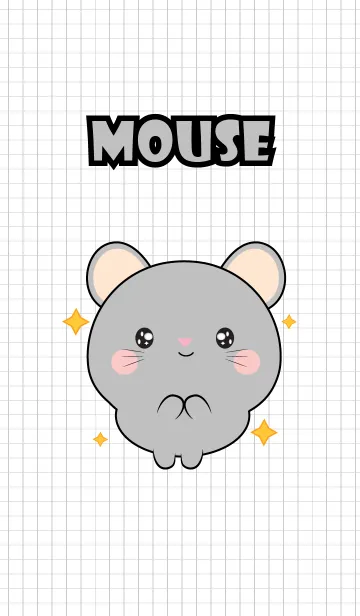 [LINE着せ替え] Mini Cute Gray Mouse Theme (jp)の画像1