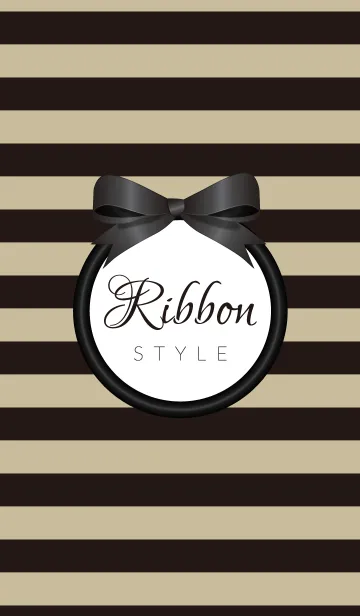 [LINE着せ替え] Ribbon Style-Blackの画像1