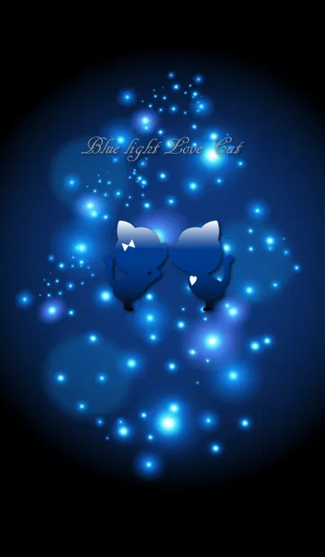 [LINE着せ替え] Blue light Love Cat.の画像1