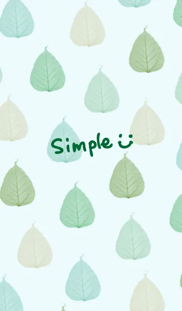 [LINE着せ替え] 爽やか葉っぱ-スマイル25-の画像1
