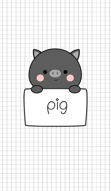 [LINE着せ替え] Love Black Pig Theme Ver.2 (jp)の画像1