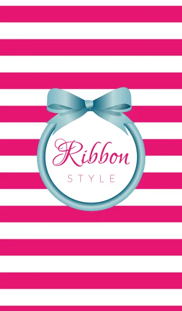 [LINE着せ替え] Ribbon Style-PINKBLUEの画像1