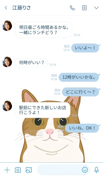 [LINE着せ替え] 私は猫を飼っています（オレンジ猫）の画像4