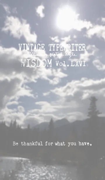 [LINE着せ替え] VINTAGE TYPEWRITER WISDOM Vol.LXVIの画像1