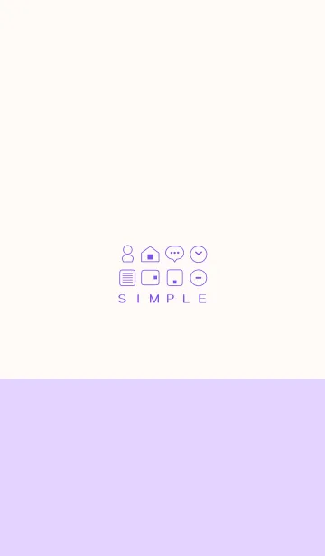 [LINE着せ替え] シンプル（beige purple)V.504の画像1