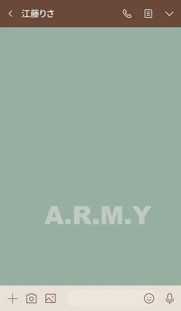 [LINE着せ替え] simple army #greenの画像3