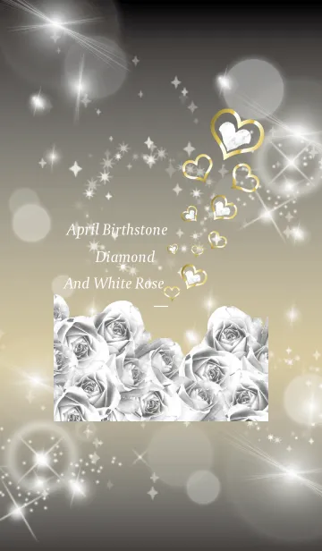 [LINE着せ替え] 黒 : 誕生石4月のダイヤモンドの画像1