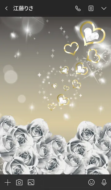 [LINE着せ替え] 黒 : 誕生石4月のダイヤモンドの画像3