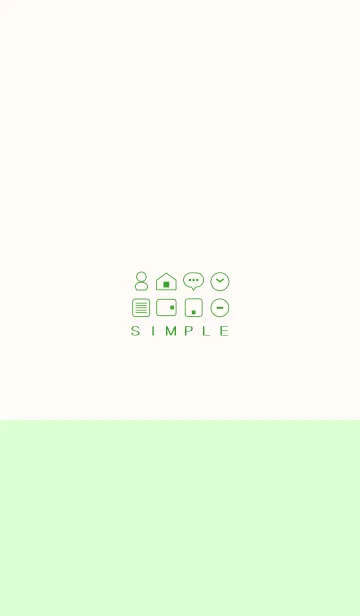 [LINE着せ替え] シンプル（beige green)V.503の画像1