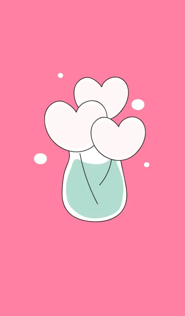 [LINE着せ替え] Heart flower in the vase 7の画像1