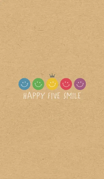 [LINE着せ替え] HAPPY CROWN SMILE -5color KRAFT- 14の画像1