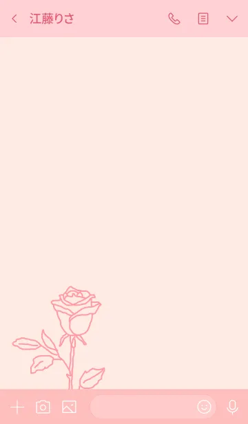 [LINE着せ替え] #flower* rose (baby pink)の画像3