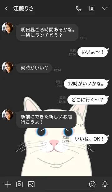 [LINE着せ替え] 私は猫を飼っています（白猫）の画像4