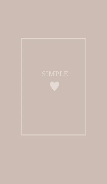 [LINE着せ替え] 大人のシンプルハート=beige=の画像1