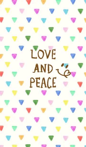 [LINE着せ替え] 水彩カラフル三角2 -スマイル8-の画像1