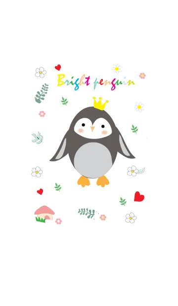 [LINE着せ替え] Happy day with penguins v1の画像1