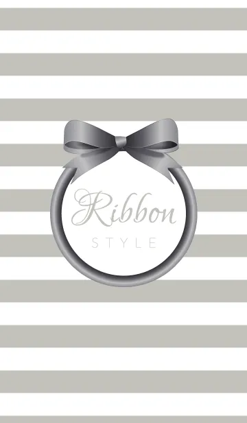 [LINE着せ替え] Ribbon Style-Grayの画像1