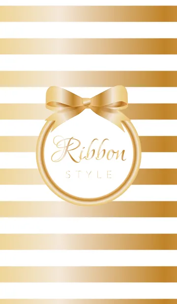 [LINE着せ替え] Ribbon Style-Only Goldの画像1