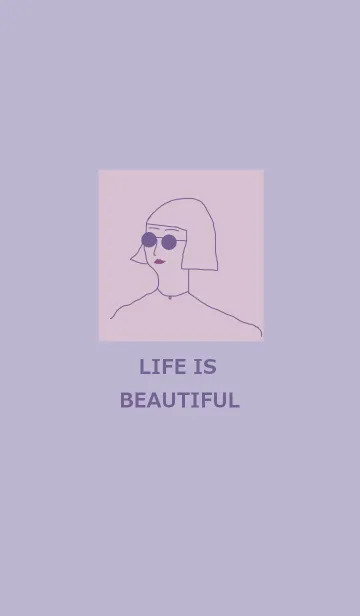 [LINE着せ替え] LIFE IS BEAUTIFUL =purple=の画像1