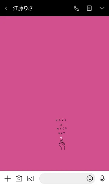 [LINE着せ替え] ピンクとブラック。指ハート。の画像3