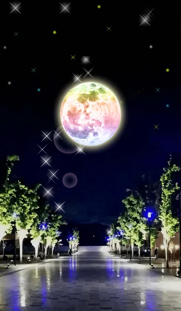 [LINE着せ替え] Full moon power.21(レインボームーン3)の画像1